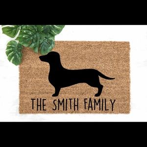 Personalized Dachshund Doormat